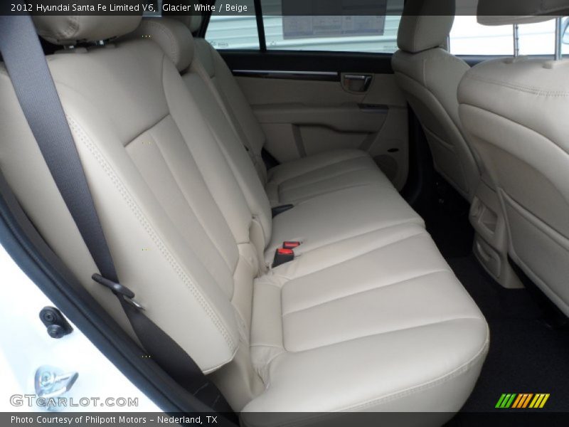 Rear Seat of 2012 Santa Fe Limited V6