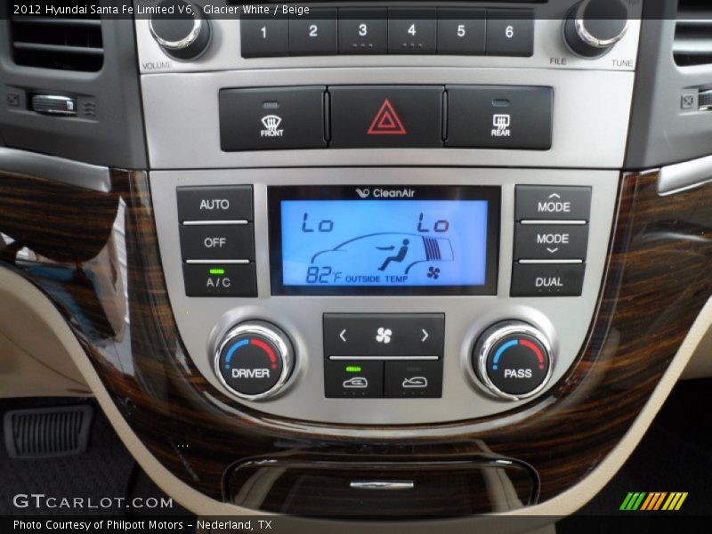 Controls of 2012 Santa Fe Limited V6