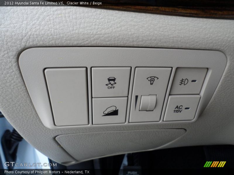 Controls of 2012 Santa Fe Limited V6