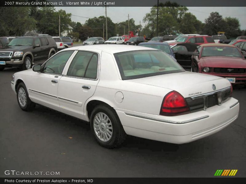 Vibrant White / Light Camel 2007 Mercury Grand Marquis LS