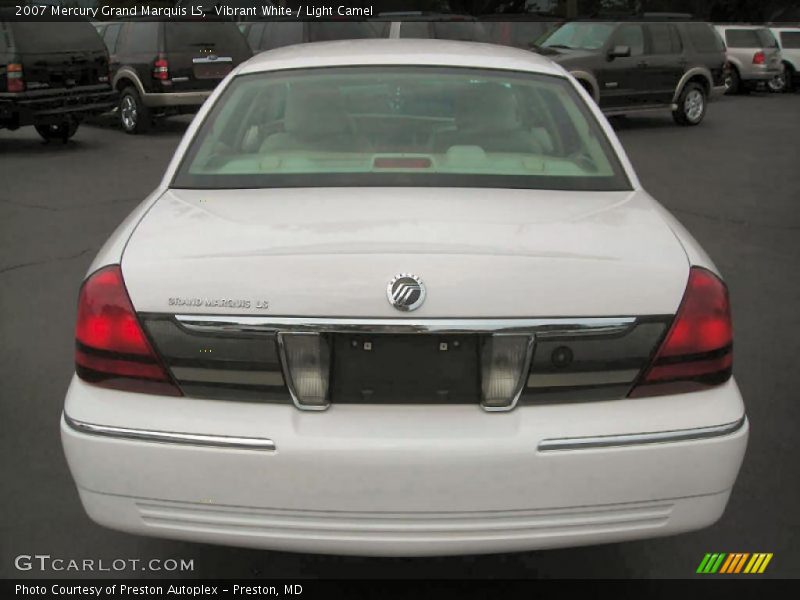 Vibrant White / Light Camel 2007 Mercury Grand Marquis LS