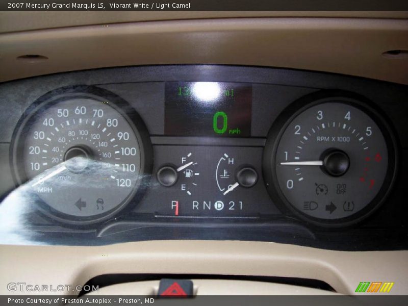 Vibrant White / Light Camel 2007 Mercury Grand Marquis LS