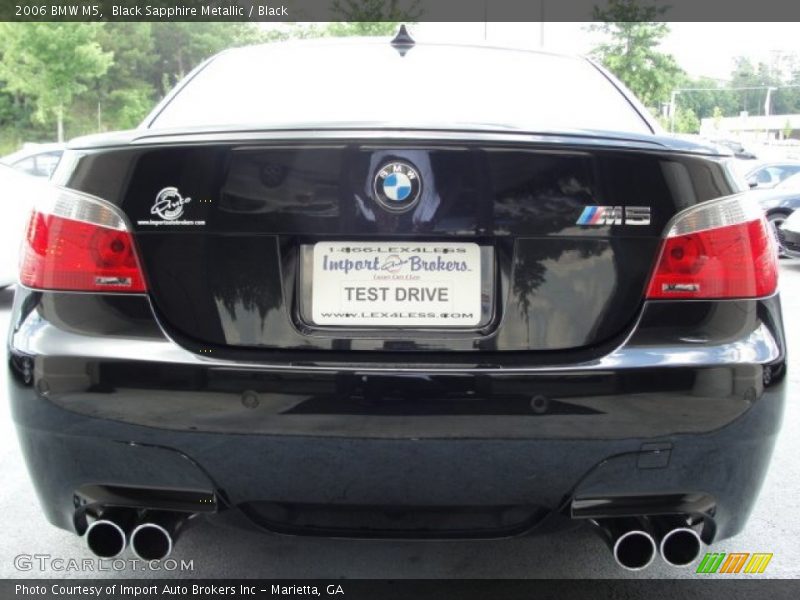 Black Sapphire Metallic / Black 2006 BMW M5