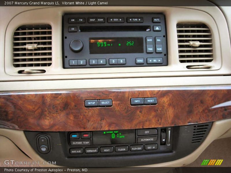 Vibrant White / Light Camel 2007 Mercury Grand Marquis LS