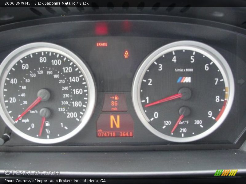 Black Sapphire Metallic / Black 2006 BMW M5