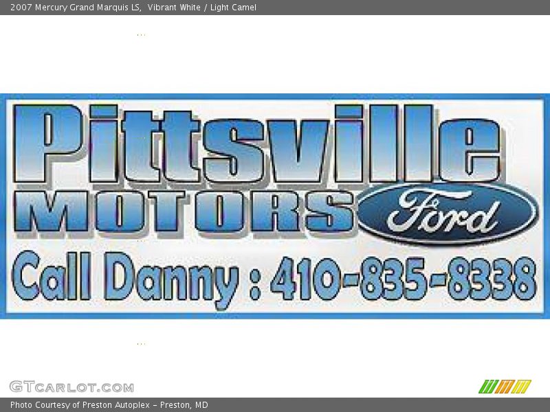 Vibrant White / Light Camel 2007 Mercury Grand Marquis LS