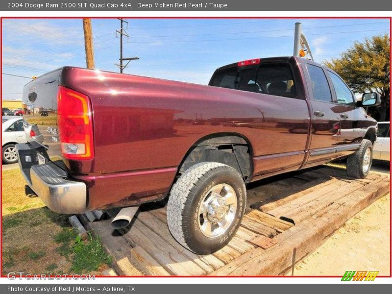 Deep Molten Red Pearl / Taupe 2004 Dodge Ram 2500 SLT Quad Cab 4x4