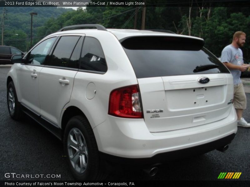 White Platinum Tri-Coat / Medium Light Stone 2013 Ford Edge SEL EcoBoost