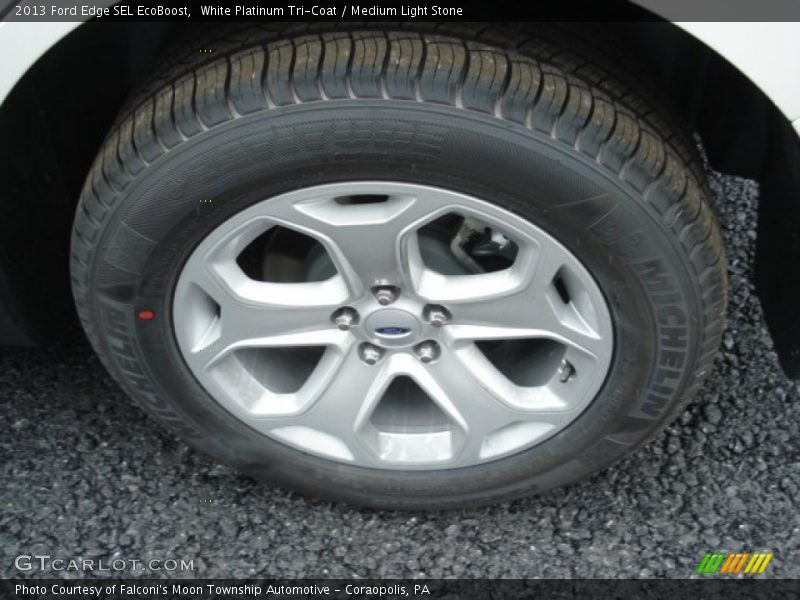 White Platinum Tri-Coat / Medium Light Stone 2013 Ford Edge SEL EcoBoost