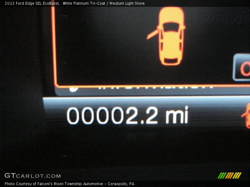 White Platinum Tri-Coat / Medium Light Stone 2013 Ford Edge SEL EcoBoost
