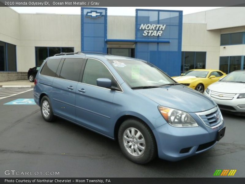 Ocean Mist Metallic / Gray 2010 Honda Odyssey EX