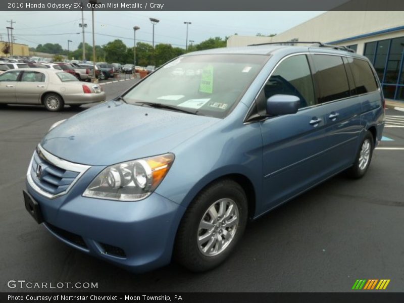 Ocean Mist Metallic / Gray 2010 Honda Odyssey EX