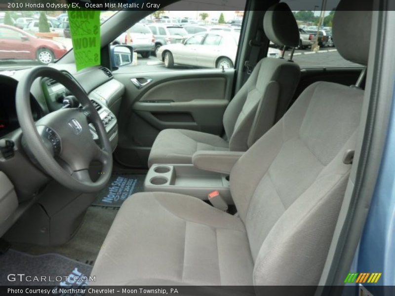 Ocean Mist Metallic / Gray 2010 Honda Odyssey EX