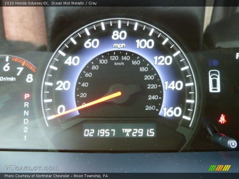 Ocean Mist Metallic / Gray 2010 Honda Odyssey EX