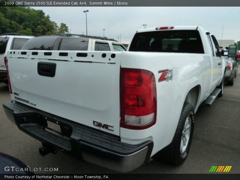 Summit White / Ebony 2009 GMC Sierra 1500 SLE Extended Cab 4x4