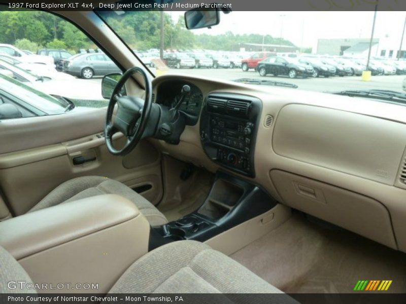Deep Jewel Green Pearl / Medium Parchment 1997 Ford Explorer XLT 4x4