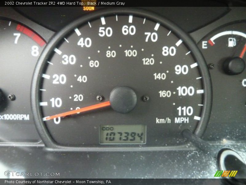 Black / Medium Gray 2002 Chevrolet Tracker ZR2 4WD Hard Top