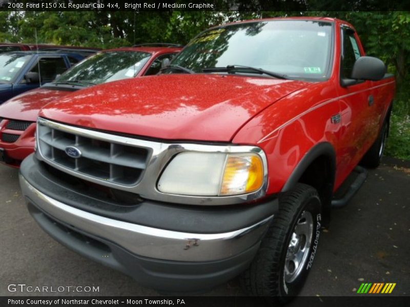 Bright Red / Medium Graphite 2002 Ford F150 XL Regular Cab 4x4