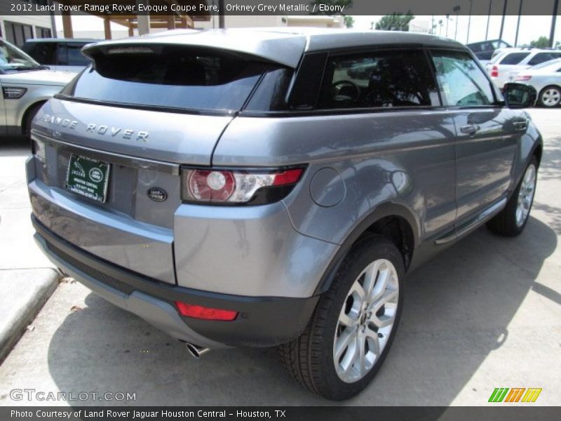 Orkney Grey Metallic / Ebony 2012 Land Rover Range Rover Evoque Coupe Pure