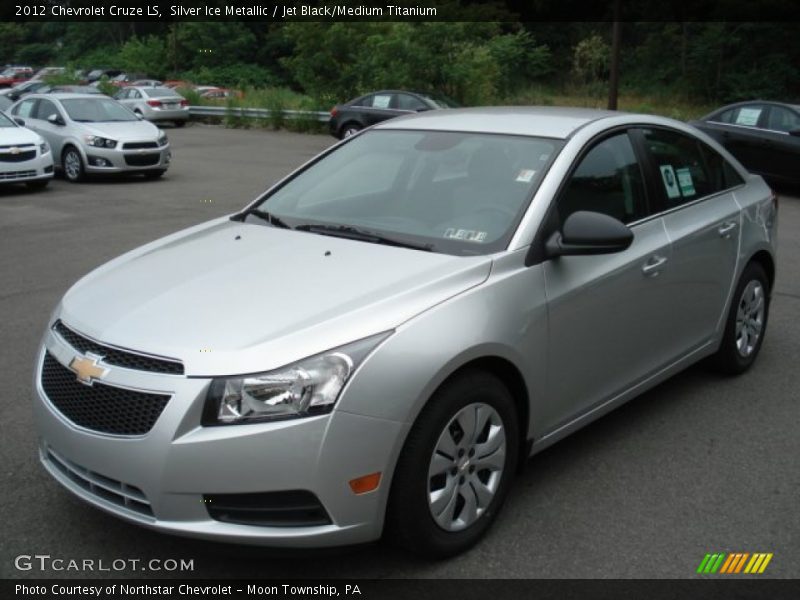Silver Ice Metallic / Jet Black/Medium Titanium 2012 Chevrolet Cruze LS