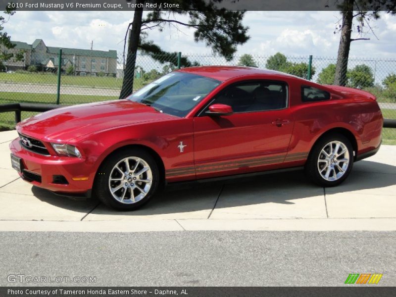 Torch Red / Stone 2010 Ford Mustang V6 Premium Coupe