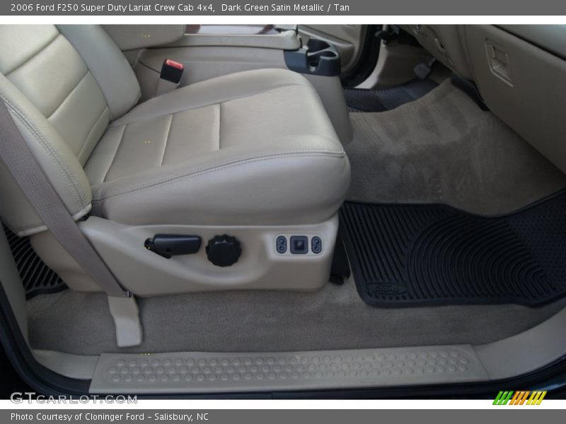 Dark Green Satin Metallic / Tan 2006 Ford F250 Super Duty Lariat Crew Cab 4x4