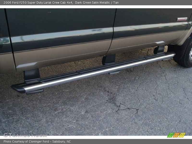 Dark Green Satin Metallic / Tan 2006 Ford F250 Super Duty Lariat Crew Cab 4x4