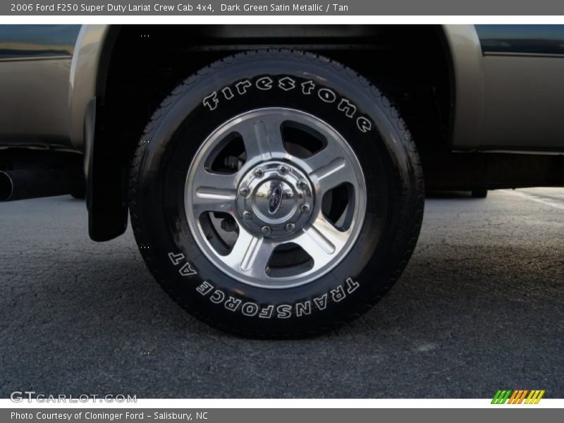 Dark Green Satin Metallic / Tan 2006 Ford F250 Super Duty Lariat Crew Cab 4x4