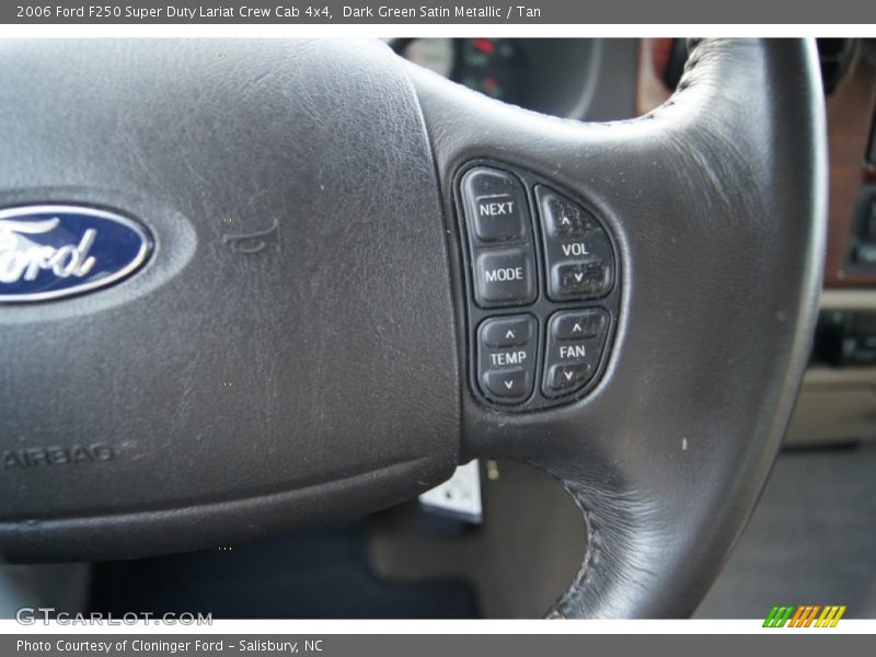 Dark Green Satin Metallic / Tan 2006 Ford F250 Super Duty Lariat Crew Cab 4x4