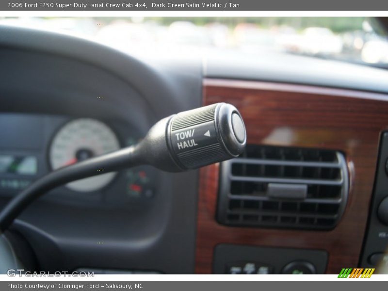 Dark Green Satin Metallic / Tan 2006 Ford F250 Super Duty Lariat Crew Cab 4x4