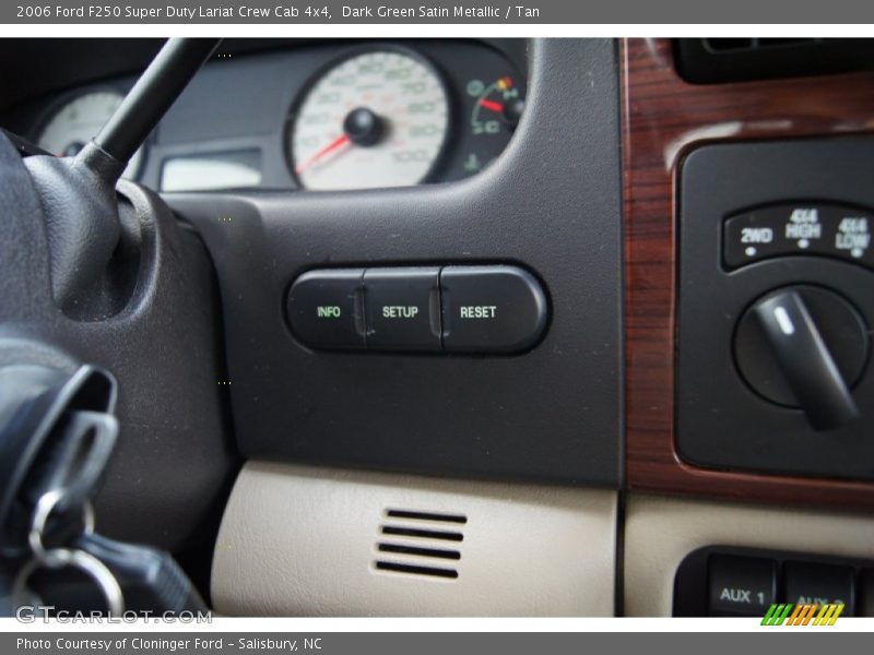 Dark Green Satin Metallic / Tan 2006 Ford F250 Super Duty Lariat Crew Cab 4x4