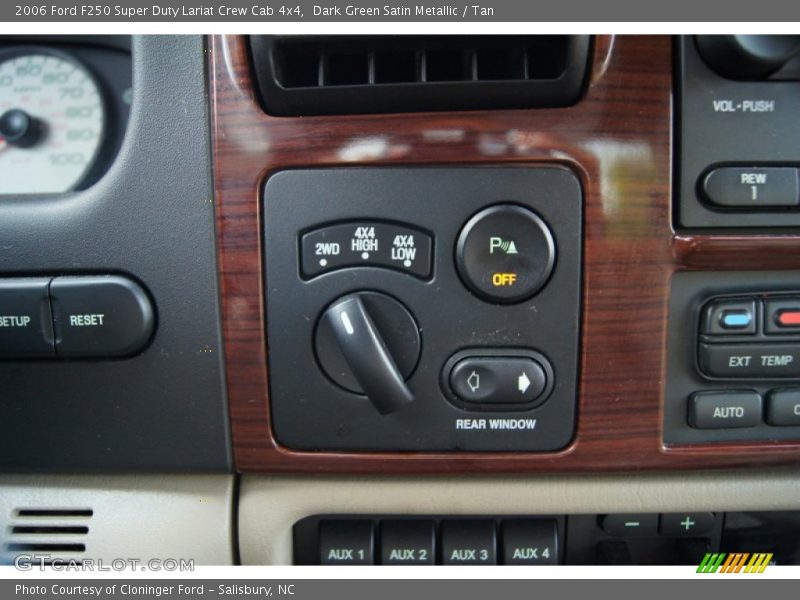 Dark Green Satin Metallic / Tan 2006 Ford F250 Super Duty Lariat Crew Cab 4x4