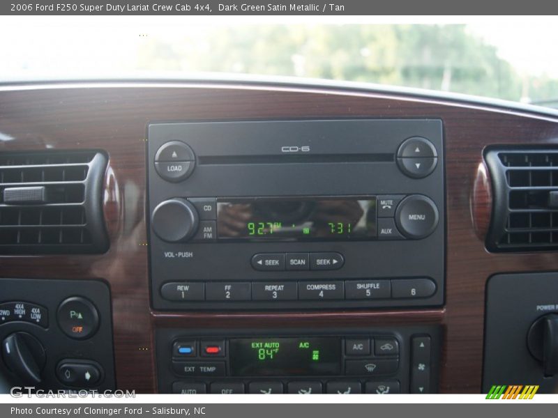 Dark Green Satin Metallic / Tan 2006 Ford F250 Super Duty Lariat Crew Cab 4x4