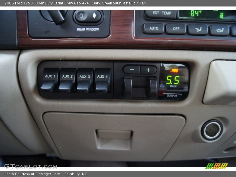 Dark Green Satin Metallic / Tan 2006 Ford F250 Super Duty Lariat Crew Cab 4x4