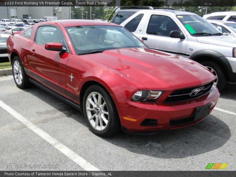 Torch Red / Stone 2010 Ford Mustang V6 Premium Coupe