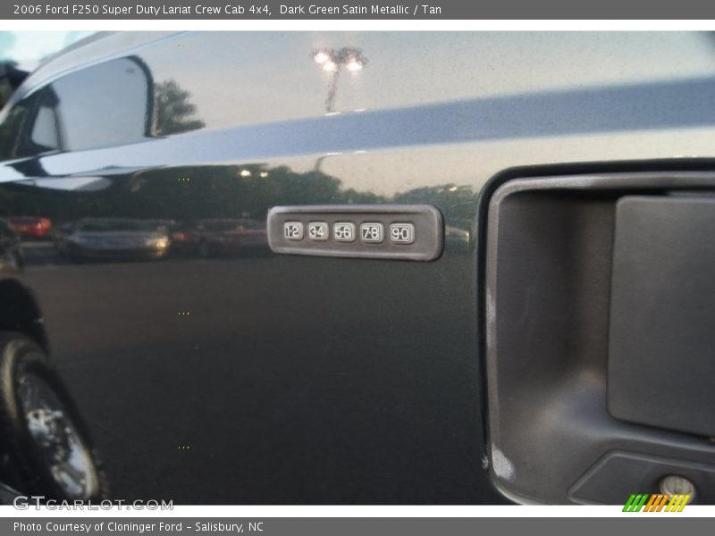 Dark Green Satin Metallic / Tan 2006 Ford F250 Super Duty Lariat Crew Cab 4x4