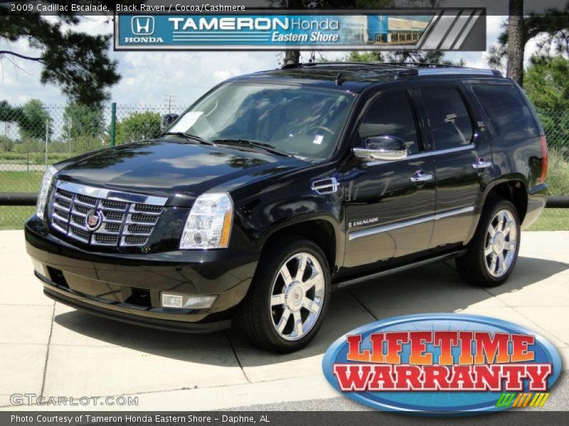 Black Raven / Cocoa/Cashmere 2009 Cadillac Escalade