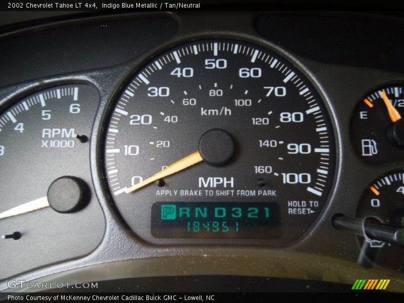 Indigo Blue Metallic / Tan/Neutral 2002 Chevrolet Tahoe LT 4x4
