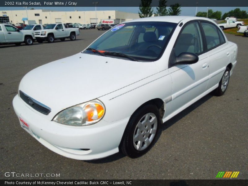 Polar White / Gray 2002 Kia Rio Sedan