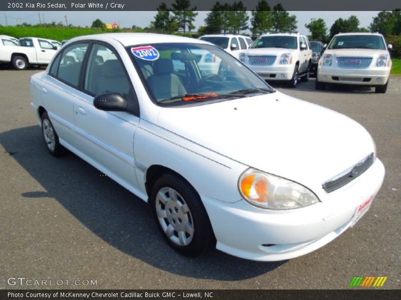 Polar White / Gray 2002 Kia Rio Sedan