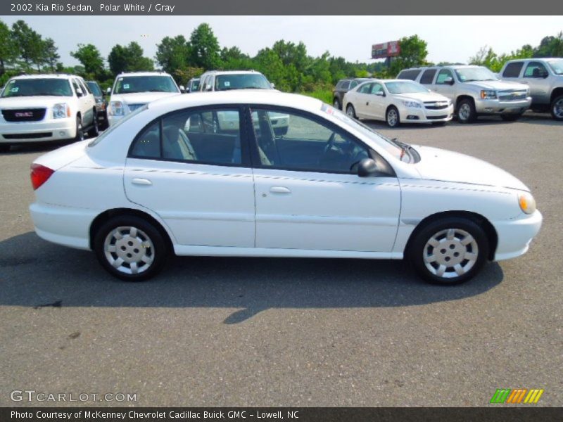Polar White / Gray 2002 Kia Rio Sedan