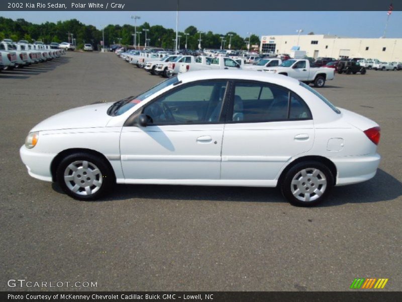 Polar White / Gray 2002 Kia Rio Sedan