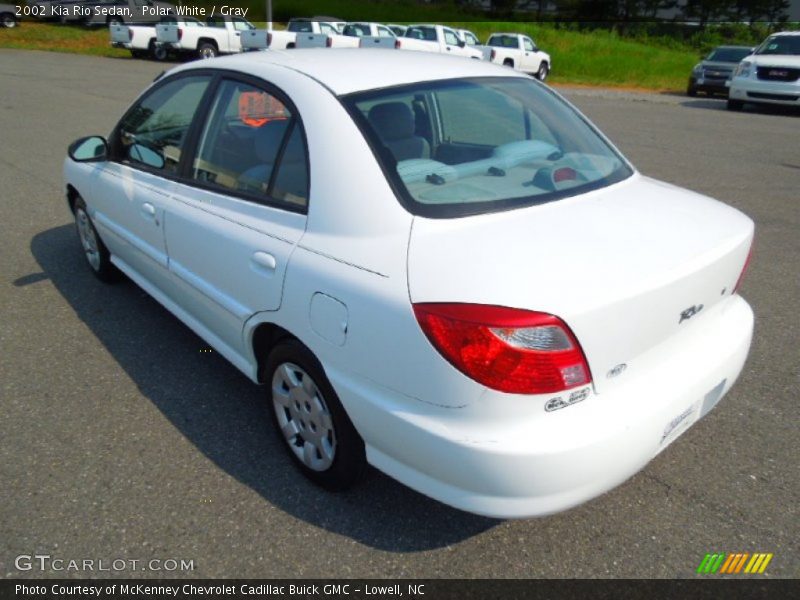 Polar White / Gray 2002 Kia Rio Sedan
