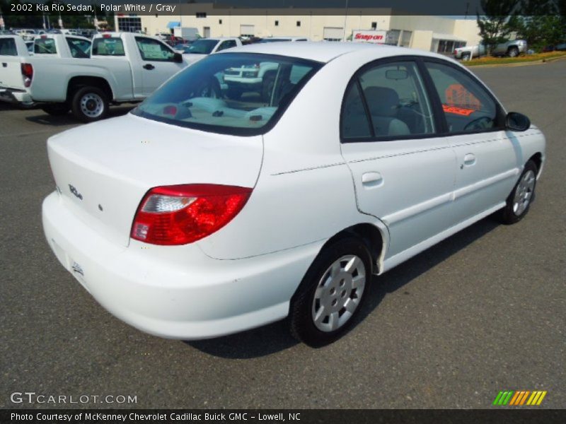 Polar White / Gray 2002 Kia Rio Sedan
