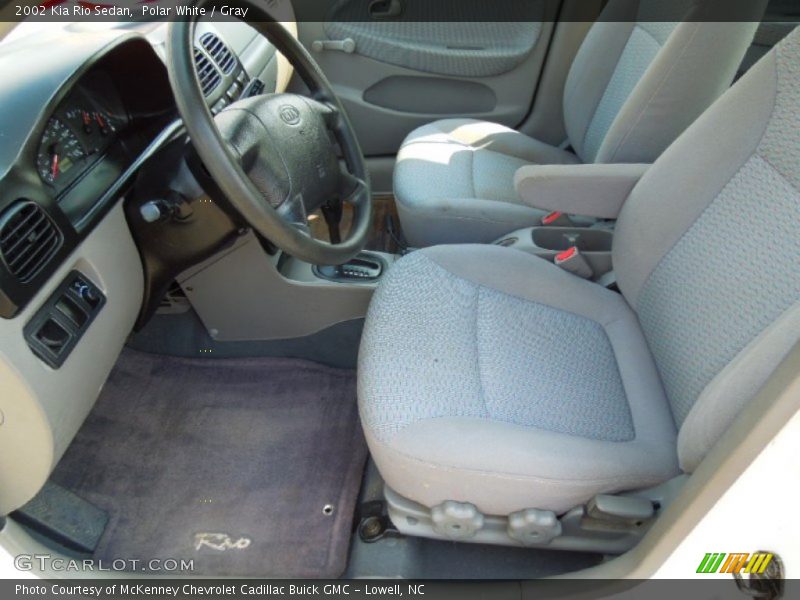 Polar White / Gray 2002 Kia Rio Sedan