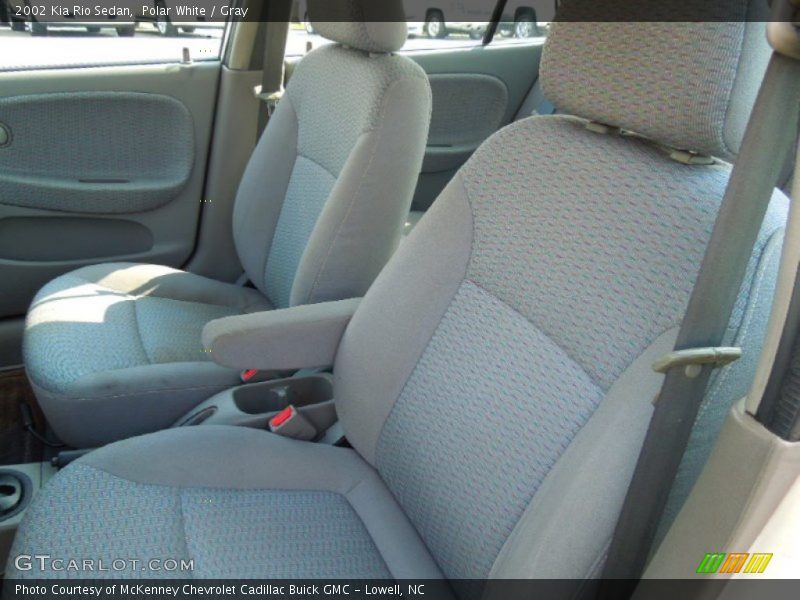 Polar White / Gray 2002 Kia Rio Sedan