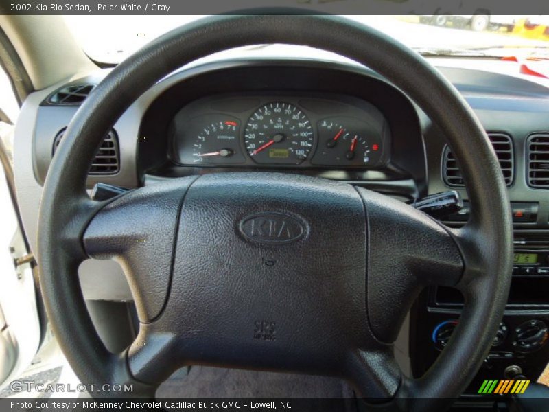 Polar White / Gray 2002 Kia Rio Sedan