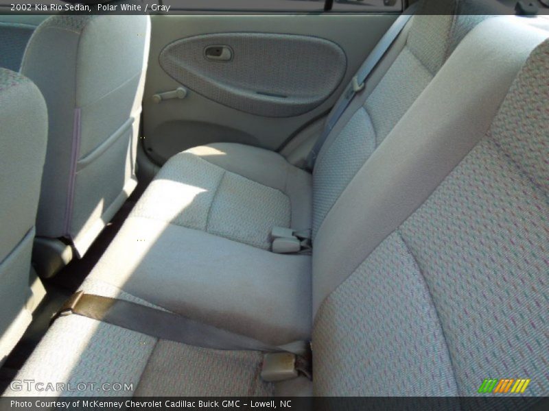 Polar White / Gray 2002 Kia Rio Sedan