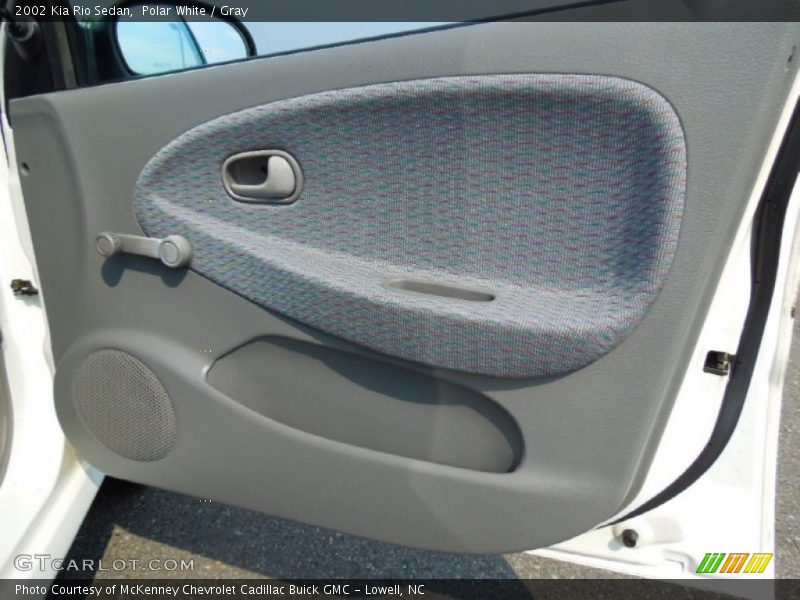 Polar White / Gray 2002 Kia Rio Sedan