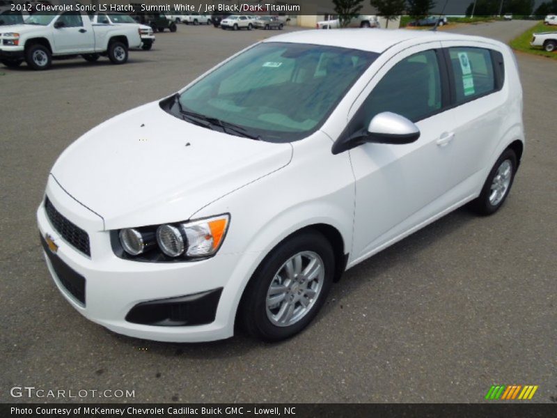Summit White / Jet Black/Dark Titanium 2012 Chevrolet Sonic LS Hatch